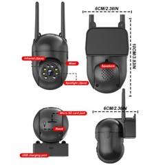 5MP Wireless WiFi Security Camera PTZ Home Surveillance 2-Way Audio Motion