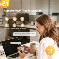 Pmate AI Pet Camera Robot Companion for Dogs & Cats, Robot Camera with Visual Re