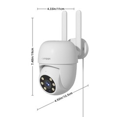 2K Wifi Surveillance Camera Wireless Security PTZ IP Camera Color Night Vision