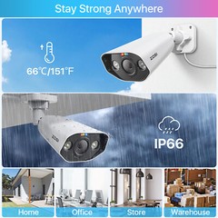 ZOSI 8CH 4K 5MP/8MP POE Security Camera System NVR CCTV Audio AI Detect IR Night