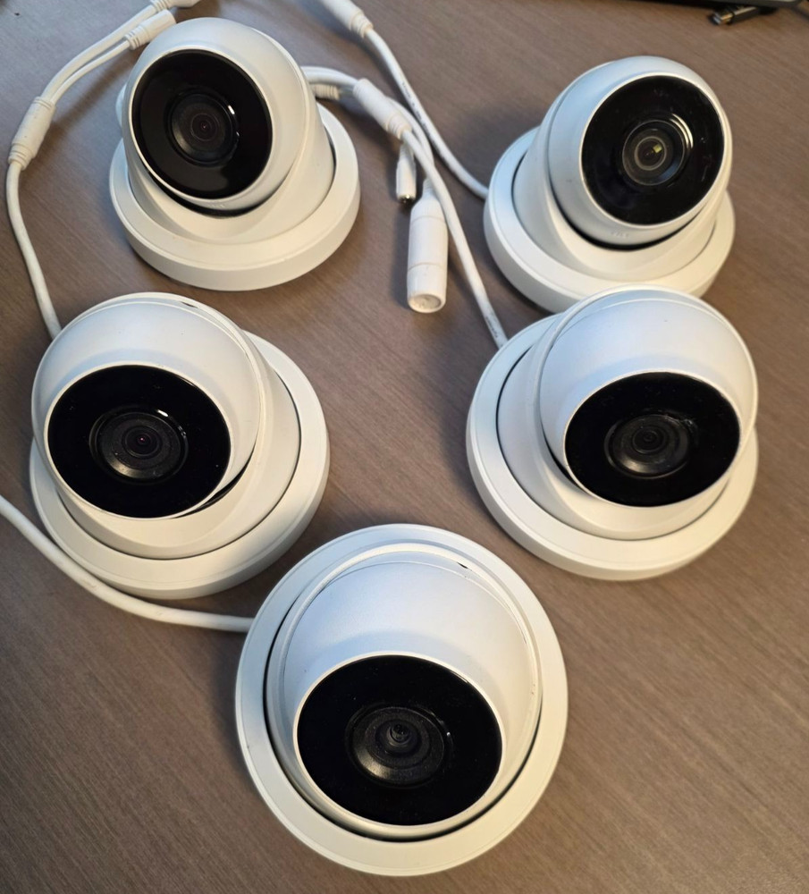 Lot of 5 NC214XD 2.8mm PoE IP Network Turret Security Cameras Untested