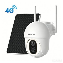 ARCCTV 4G LTE Cellular Solar Battery Security Camera Outdoor Wireless 2Way Audio