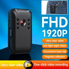 Body Camera HD 1080P Video DVR Clip IR Night Vision Cam with Free 64GB SD Card