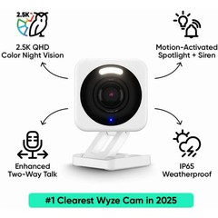 ✅ WYZE Cam V4 2.5k QHD WiFi Wired Camera Mixed Black/Gray/White – Lot of 12pcs ✅