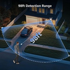 Qty 1x 8W Solar Security Camera, 2K Wireless Outdoor 24/7 Recording AOV Camera