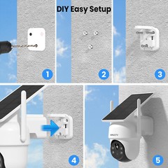 Solar Battery Powered WiFi IP Security Camera System Outdoor Wireless Home Audio
