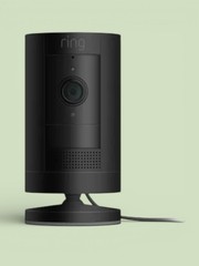 Ring Stick Up Plug-in 1080p HD Security Camera – Black (AB)
