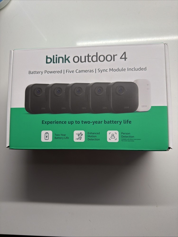 BRAND NEW BLINK Outdoor 4 (4th Gen) 5-Camera Security System w/ Sync Module Core
