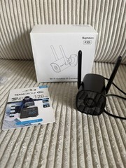 Septetkon P30i WiFi Outdoor IP Camera Black Open Box Complete w/ 128GB Micro SD