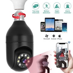 360° 1080P IP E27 Light Bulb Camera Wi-Fi IR Night Smart Home Wireless Security