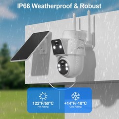 ANRAN Solar Wireless Dual-Lens Security Camera Audio 360° PTZ Color Night Vision