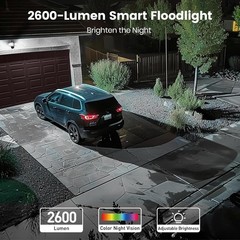 Motion Detecting 360-Degree Indoor/Outdoor Wi-Fi Home Security Camera with Light