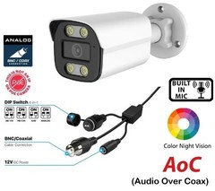 3K 5MP 4in1 Audio CCTV Security Camera Outdoor Color Night Vision IP67