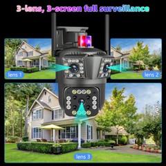 Upgraded Camaras De Seguridad Para Exterior WIFI Inalambrica Con Vision Nocturna