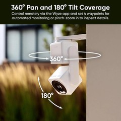 Wyze Smart Security Camera Cam Pan v4 4K, Indoor/Outdoor AI Camera with Color