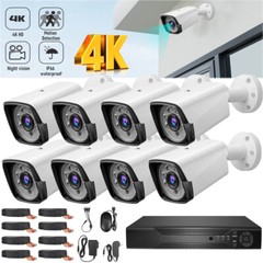 8 Camaras De Seguridad Wifi Exterior 1080P Inalambrica Con Vision Nocturna + 1TB