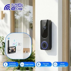 Wireless Video Doorbell Camera with 4.5in Monitor
