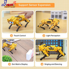 AI Vision & Voice Interaction Smart Robot Dog for Arduino Scratch Python with Ro