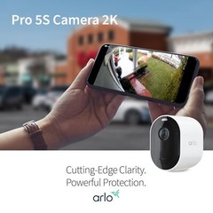 Arlo Pro 5S Spotlight Security Camera 2K 2-Way Audio Color Night Vision – White