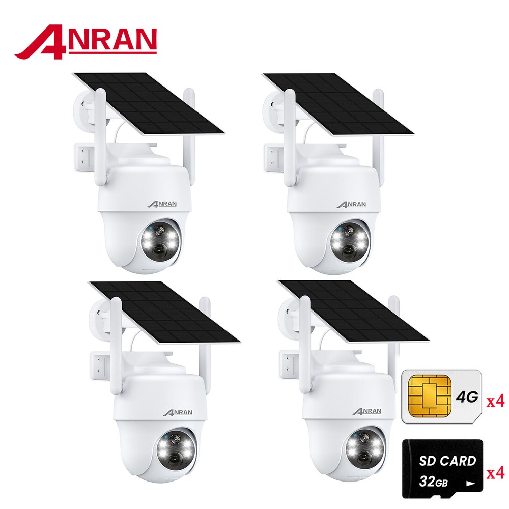 ANRAN 4G LTE Cellular Solar Battery Security Camera Outdoor Wireless 2 Way Audio