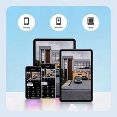 2/4PK WiFi Wireless Security Camera Syetem Solar Battery Power 3MP Pan/Tilt Cam