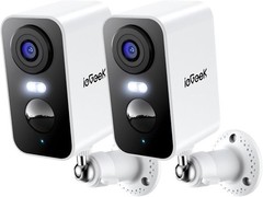 ieGeek Wireless Outdoor Security Camera 2-Pack 2K with AI Detection & Spotlight