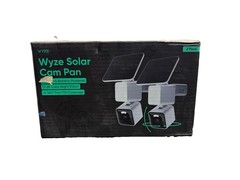 Wyze Solar Cam Pan 2 Pack 2K Battery Security Cameras w/ Solar Panels New