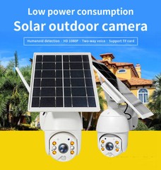 24/7 Solar Powered 4G Security 128GB Flood Light LED PTZ Home Camera Outdoor