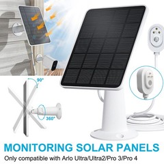 1-4Pcs 10W Solar Panel for Security Camera Outdoor, 5V USB Solar Panel Charger