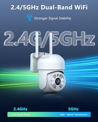 (2026 New) Outdoor WiFi Security Camera 3MP, PTZ Pan Tilt with Dual Antennas,…