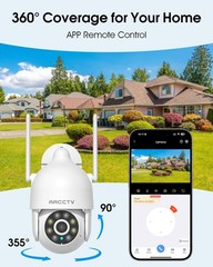 2.5K HD Cameras Outdoor Plug-in, 360°Pan-Tilt View, 2 Pack
