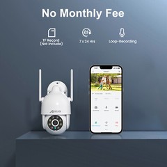 ANRAN WiFi Security Camera 360° PTZ Wireless 3MP WIFI Night Vision Home Outdoor