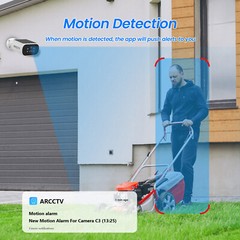 ARCCTV 4MP Wifi Security Camera System Wireless Solar Battery Home Night Vision