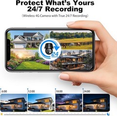 4G LTE Solar Security Camera – Wireless, 24/7 HD Recording, AI Motion Detection