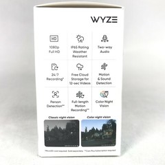 (3 PACK) Wyze Cam v3 WiFi 1080p Night Motion In-Outdoor AC Power Security Camera