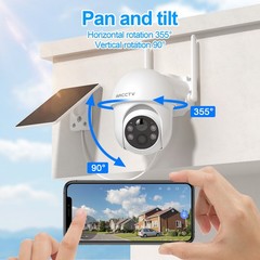 ARCCTV 4MP WiFi6 Wireless Outdoor Security Camera Solar Battery Powered PTZ Cam