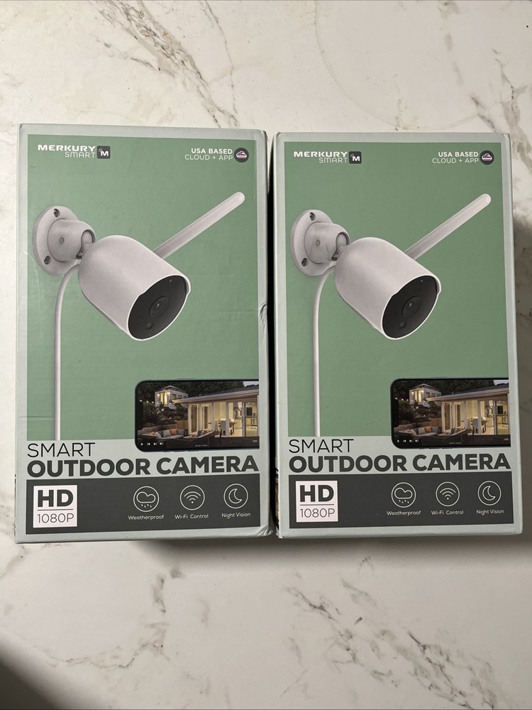 Mercury Smart Outdoor Camera HD 1080P Weather Resistant Security System