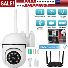 Wireless 5G & 2.4G WiFi Security Camera System Smart Outdoor Night Vision 1080P