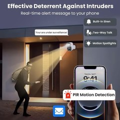 2025 2K Wireless Outdoor Security Camera – Long Battery Life & Dual-Band WiFi