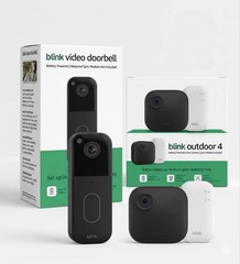 Blink Video Doorbell + Outdoor 4 Camera + Sync Module 2 Security Bundle