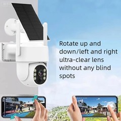 3MP Wireless Solar Security Camera, Color Night Vision, Spotlight