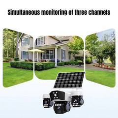 1-4PCS Solar Battery Powered Wireless WiFi Pan/Tilt Home Security Camera CCTV US
