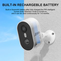 ANRAN 3MP Solar Battery Outdoor Security Camera Wireless WiFi Home Audio Cameras