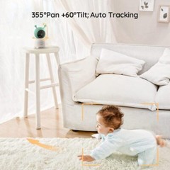 BOIFUN 2K WiFi Indoor Security Camera Wi-Fi 5 Inch Baby Pet Monitor Night Vision