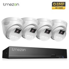 8MP Security Camera System 8CH PoE NVR Smart Human Vehicle Detection Waterproof