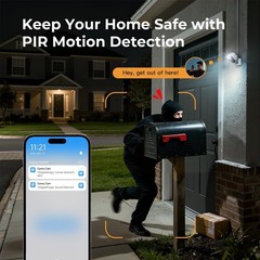 Home Security Cameras with 2K Resolution, Motion Alerts & 128G Support, 2-Pack