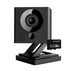 Wyze Cam V2 1080P Indoor WiFI Smart Home Camera Black with 32GB microSDHC Card