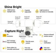 24/7 Recording Solar Floodlight Security Camera Wireless Outdoor, Motion-Acti…