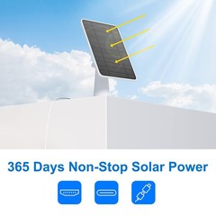 10W Waterproof 5V USB C Micro USB Wireless Security Camera Solar Panel Charger