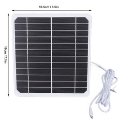 Camera Solar Panel 20w 5V IP68 Waterproof High Efficiency Camera Monocrystalline